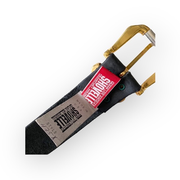 Vintage 90’s: High Speed ☻ Gold Letter Belt ☻ Bal Harbour Shops ☻ Black Leather - Picture 11 of 17